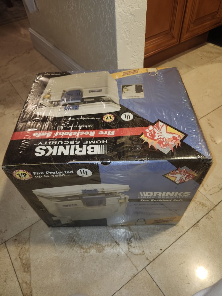Brinks Home Security Locked Box Fire Safe Rated 1/2 Hour