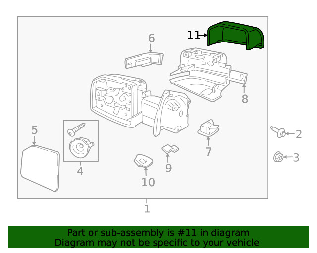 Genuine Ford Mirror Cover FL3Z17D742CAPTM