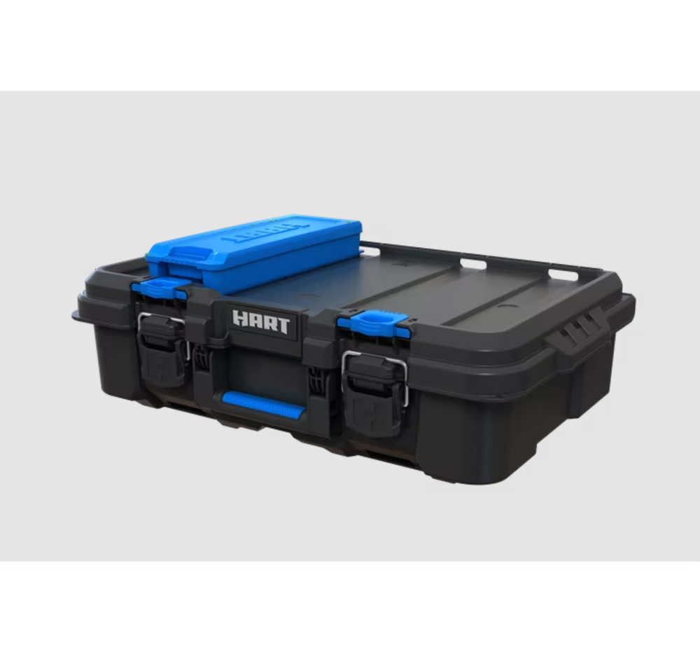 HART Stack System Tool Box with Small Blue Organizer & Dividers, Fits HART's