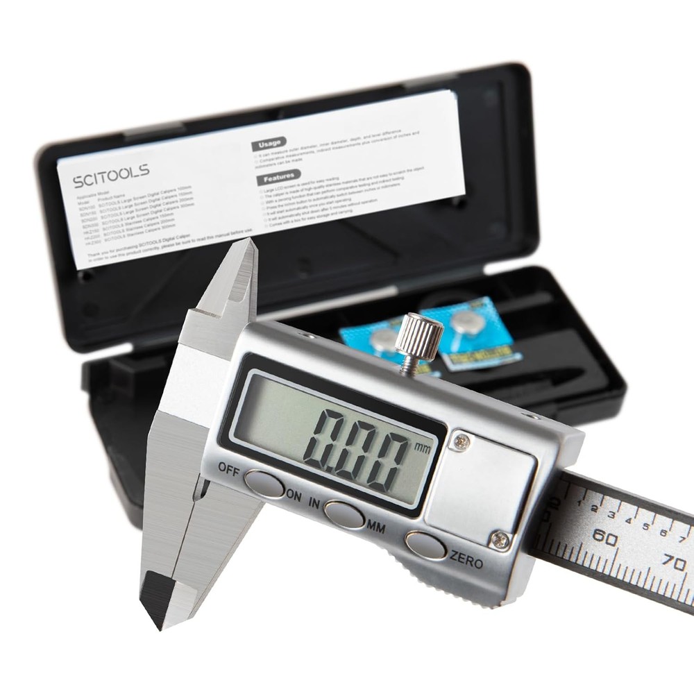 All-Metal Small Digital Caliper 0-4" Mini Measuring Tool, Micrometer Caliper...