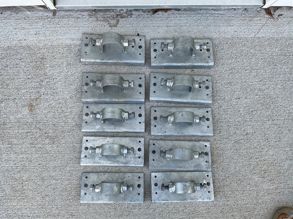 (10)  1-5/8 Chain Link Fence Post Adapter Brackets
