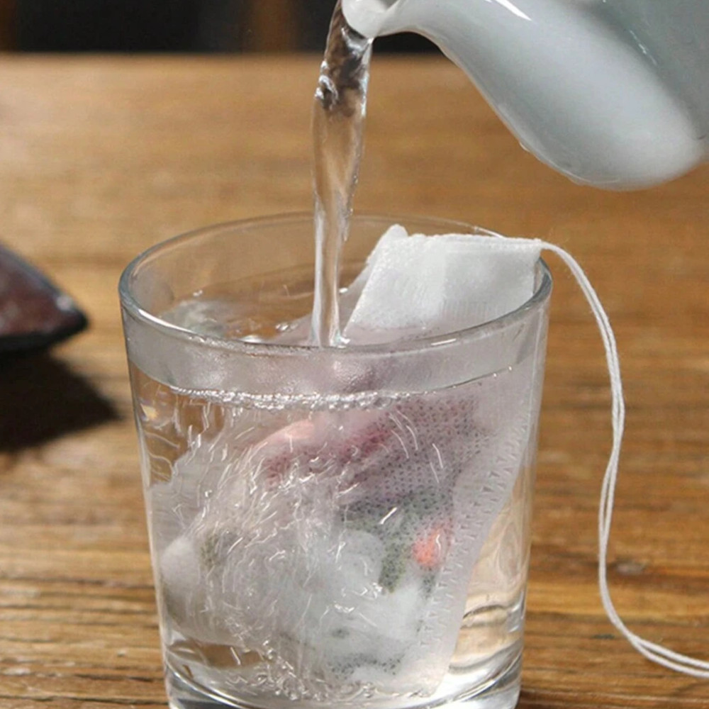Tea Filter Bags Disposable Empty Cotton Drawstring Seal Filter Loose Leaf Bag