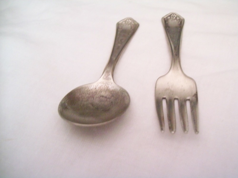 International Silver Bride Pattern Baby Fork And Spoon 1923 Silverplate