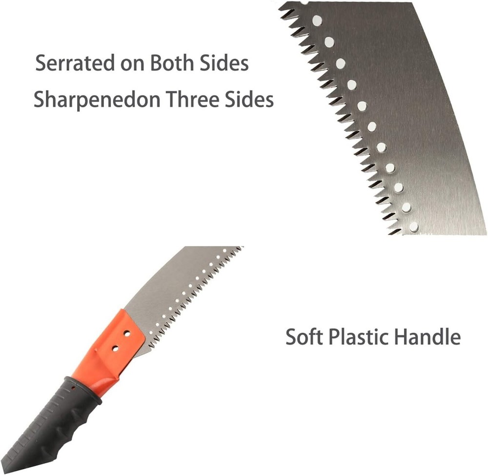 14FT Adjustable Pole Saw for Effortless Tree Trimming and Pruning, Manual Design