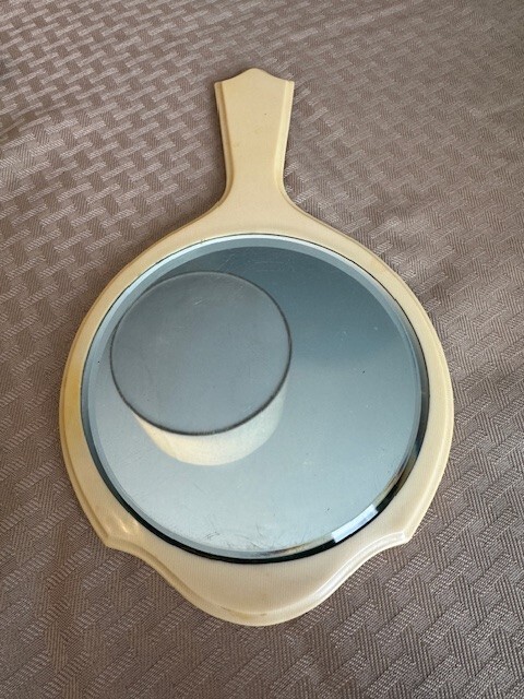 Vintage Celluloid Hand Held Mirror