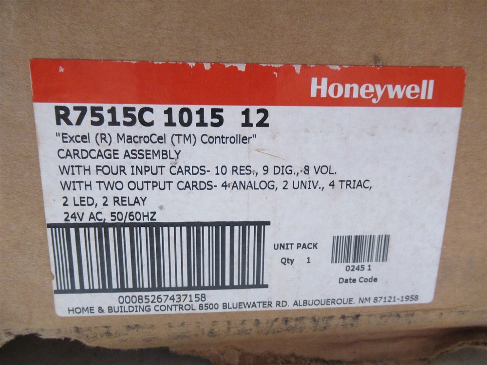 Honeywell R7515C 1015 12 Excel MacroCEl Controller Cardcage Assembly w/ Cards