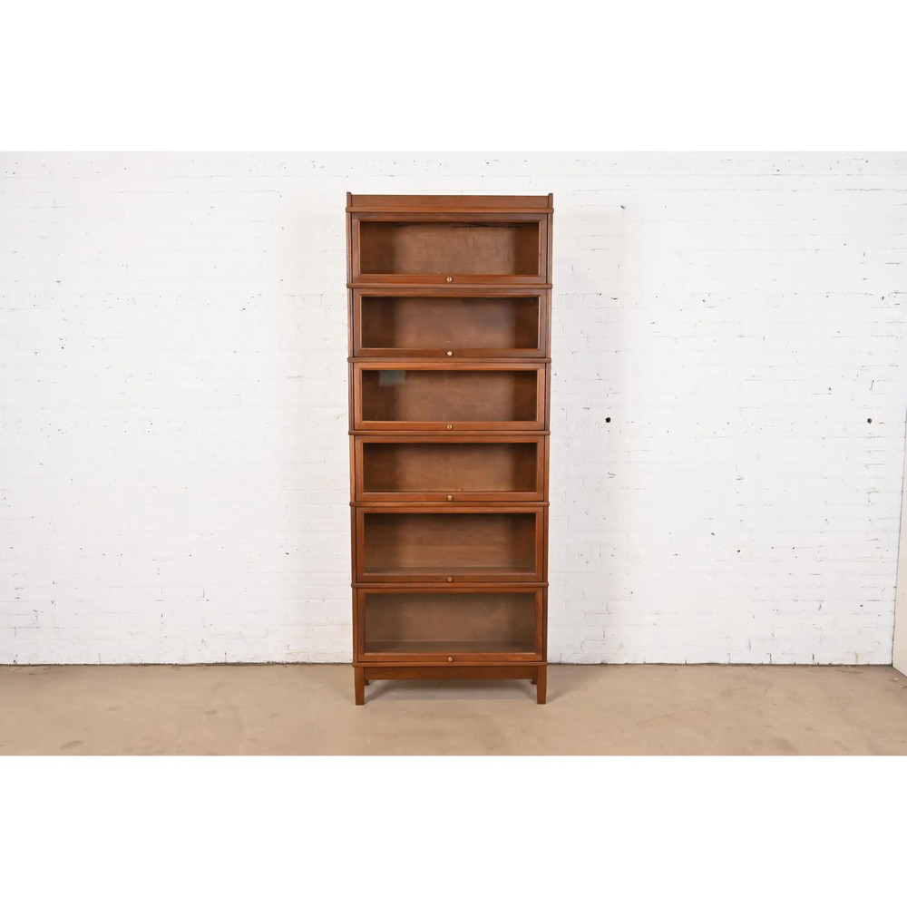 Arts & Crafts Walnut Six-Stack Barrister Bookcase by Hale