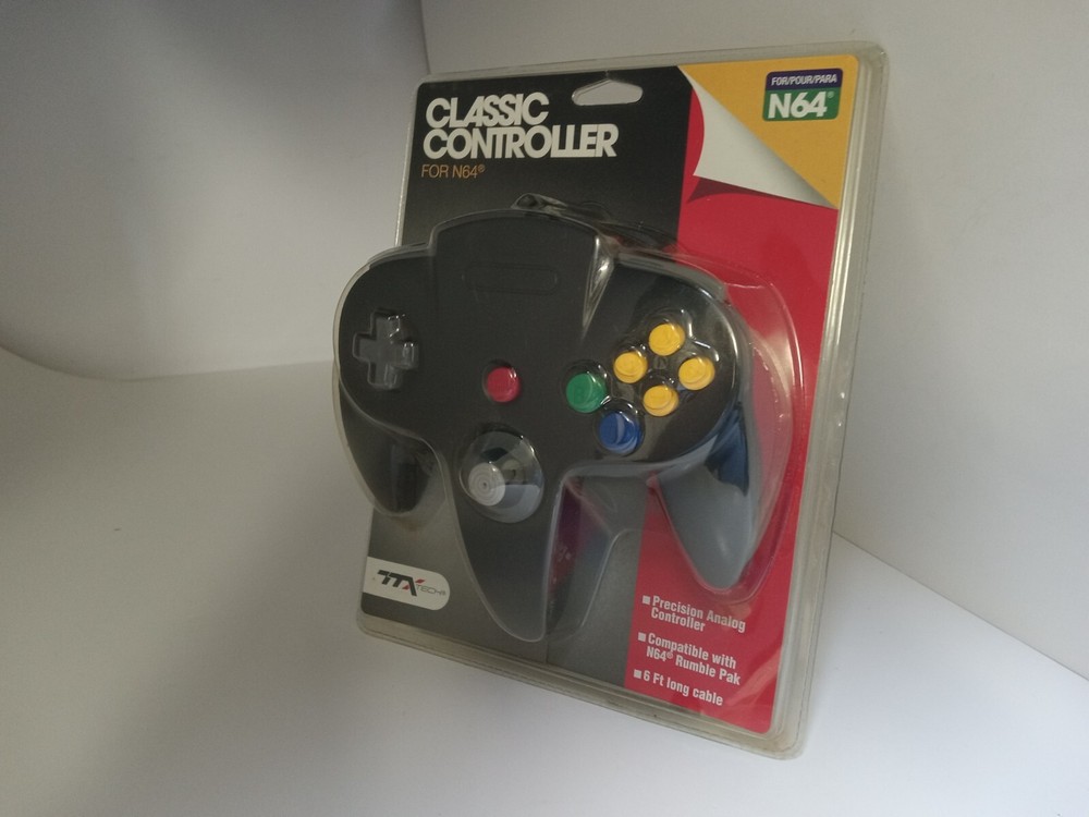 Black long handle Replacement Controller Pad for N64 Nintendo 64 TTX #W11