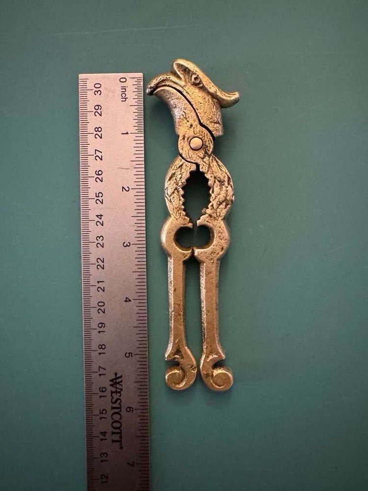 Antique Brass Eagle Head Nutcracker – Figural Victorian Tool