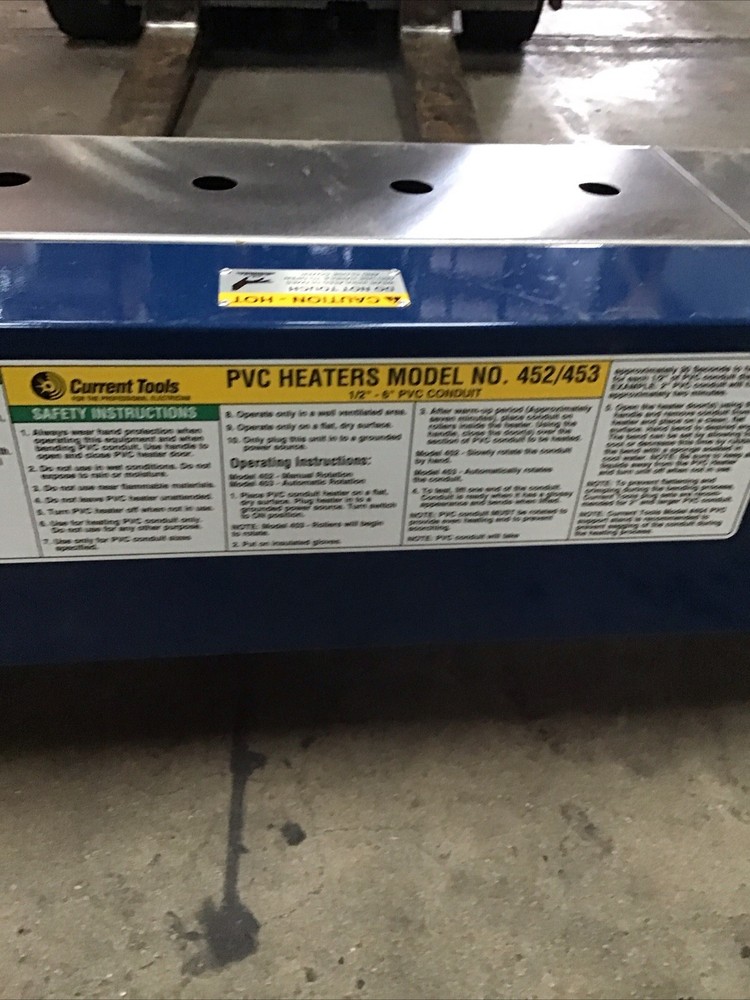 Current Tools 1/2”- 6” PVC Conduit Heater Model # 453
