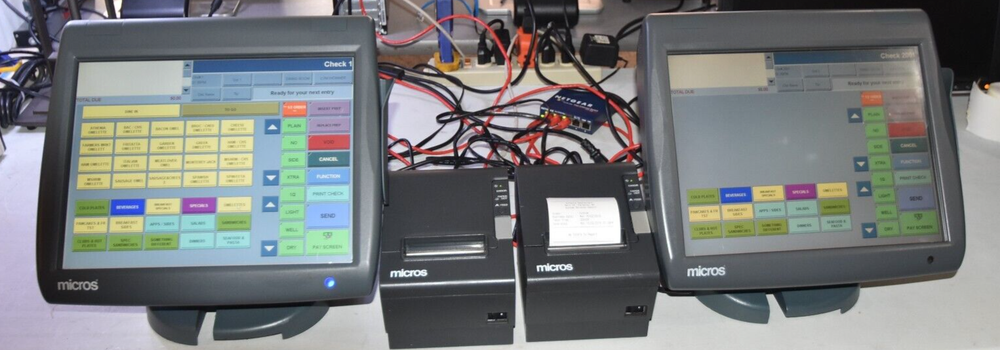 Oracle/Micros 2 Terminal Ws5 Ttwo terminal, stand, e7 , RECONDITIONED