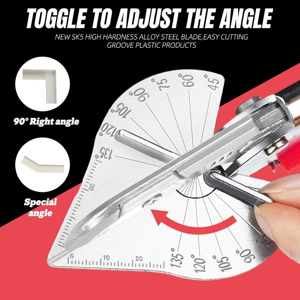 Adjustable Miter Shear for DIY Projects - Precision Cuts with 10 Sharp Blades