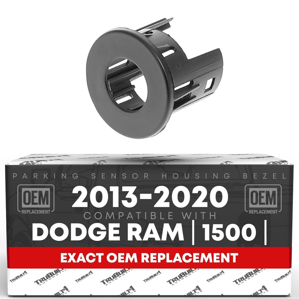 Parking Sensor Bezels for Dodge Ram 1500 - Front Bumper, Plastic.