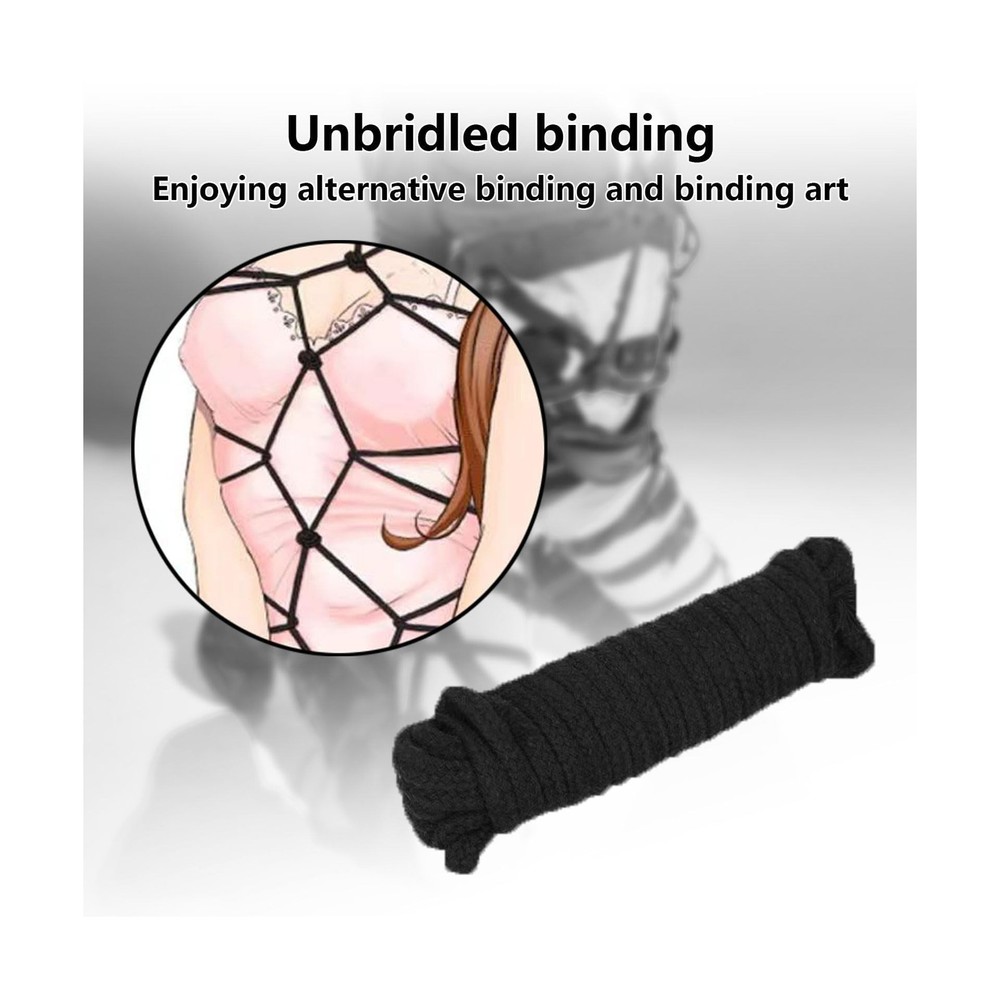 7-Pcs BDSM Kit for Beginners, Black Bondage Set for Couples with Adjustable W...