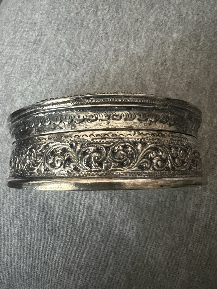 Silver Moon Crescent Box Lime Box