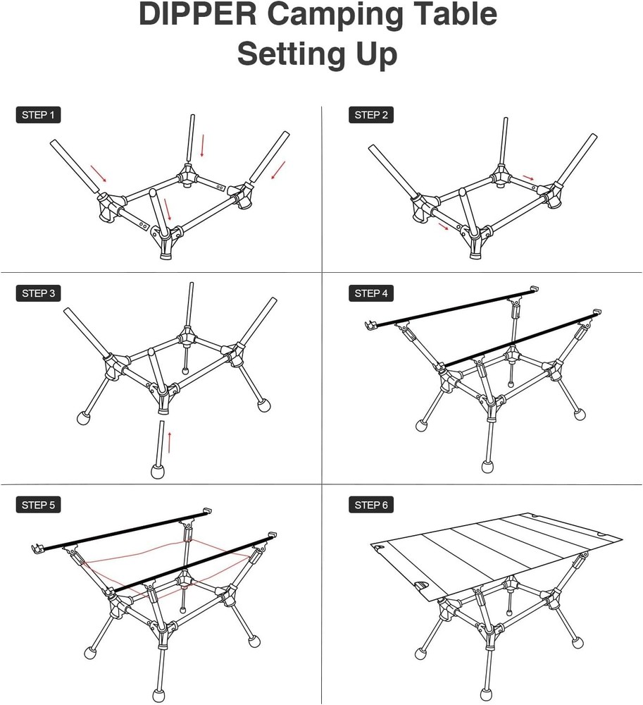 Camping Table, Lightweight Portable Folding Table with Mesh ...