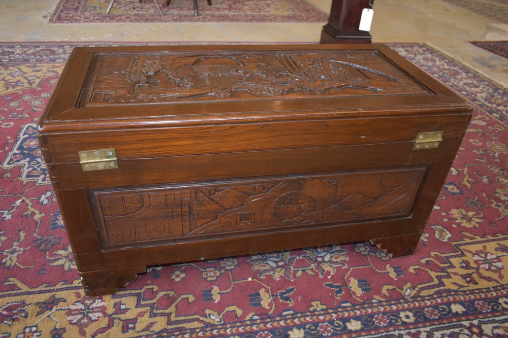 Vintage Asian Style Blanket Chest