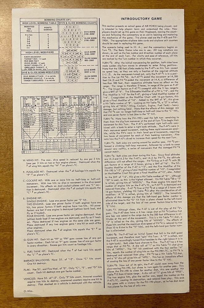 1976 First Edition Battleline “Air Force” Game | WWII Combat | 99% Complete EUC