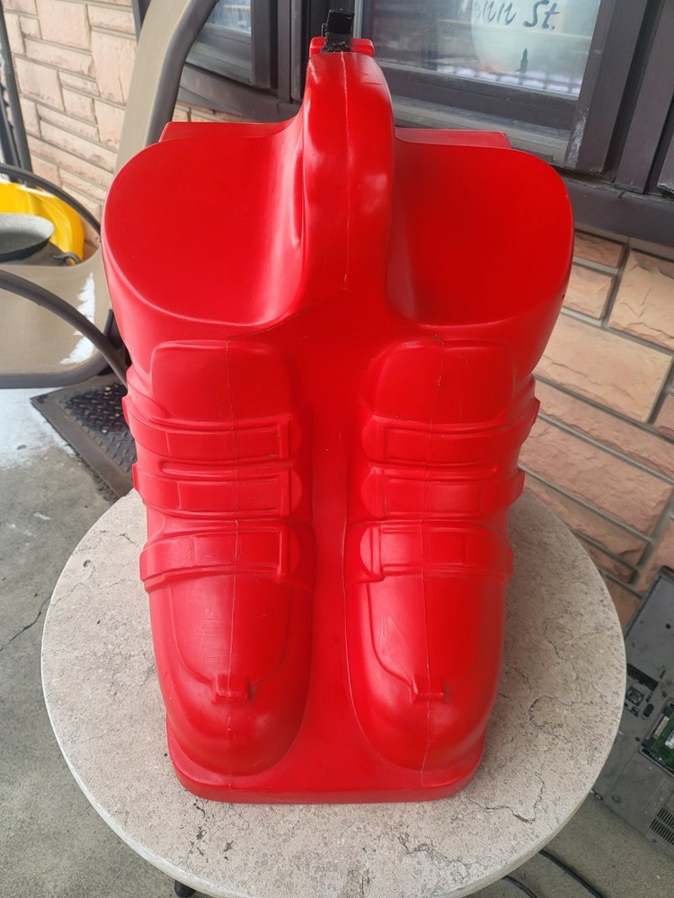 Vintage Red Ski Boot Suitcase Storage Travel Retro 😃😍😎