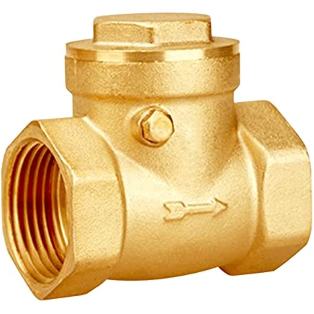 Solid Brass Horizontal Swing Check Valve 3/4" Female Thread Non-return One-Way
