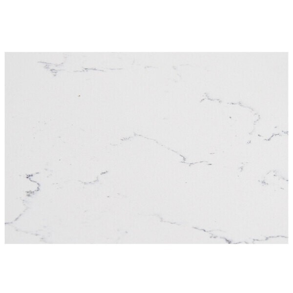 24" x 30" Rectangular All-Weather Quartz Restaurant Table Top in Carrera White