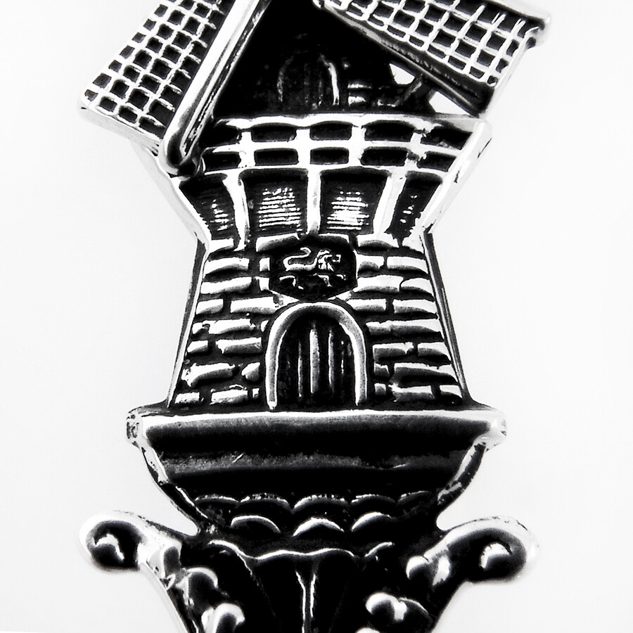 Dutch Openwork Tea Strainer Windmill Handle 833 Silver 1964