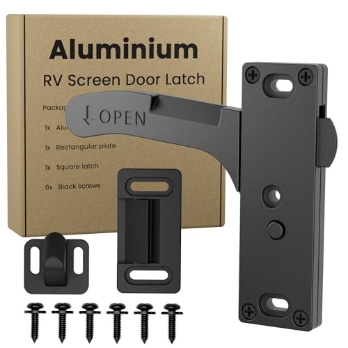 Aluminum RV Screen Door Latch Left Handle Replacement Kit for Left handle