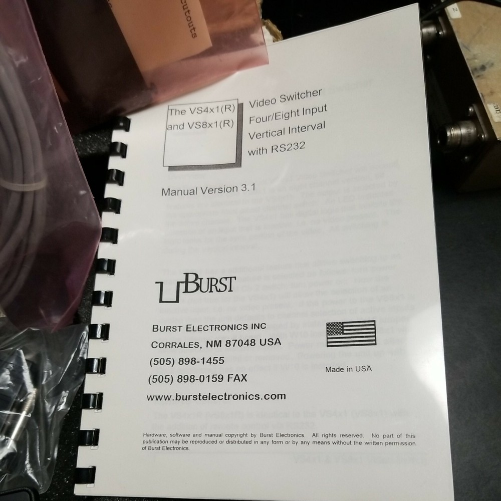 Burst Electronics - RC8X1 Video Remote