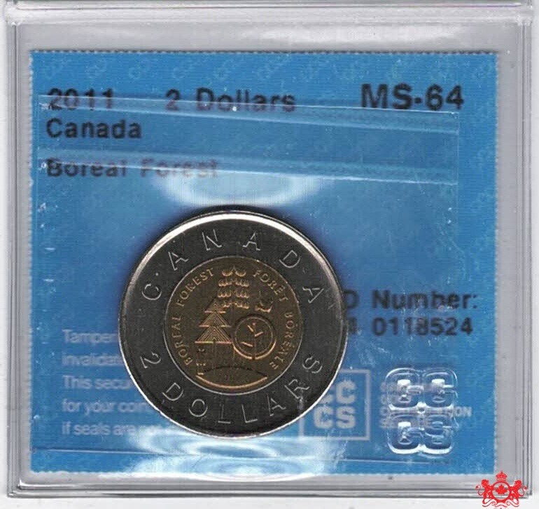 2011 Canada 2 Dollars Boreal Forest - CCCS MS64 - 0118524