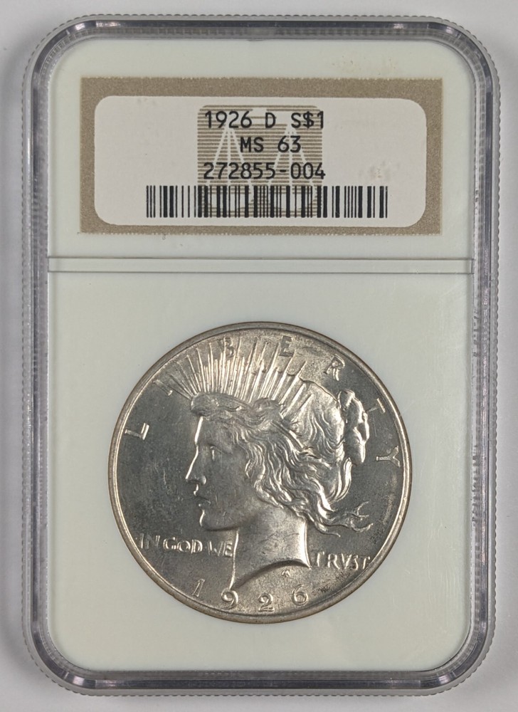 1926 D Peace Silver Dollar NGC MS63