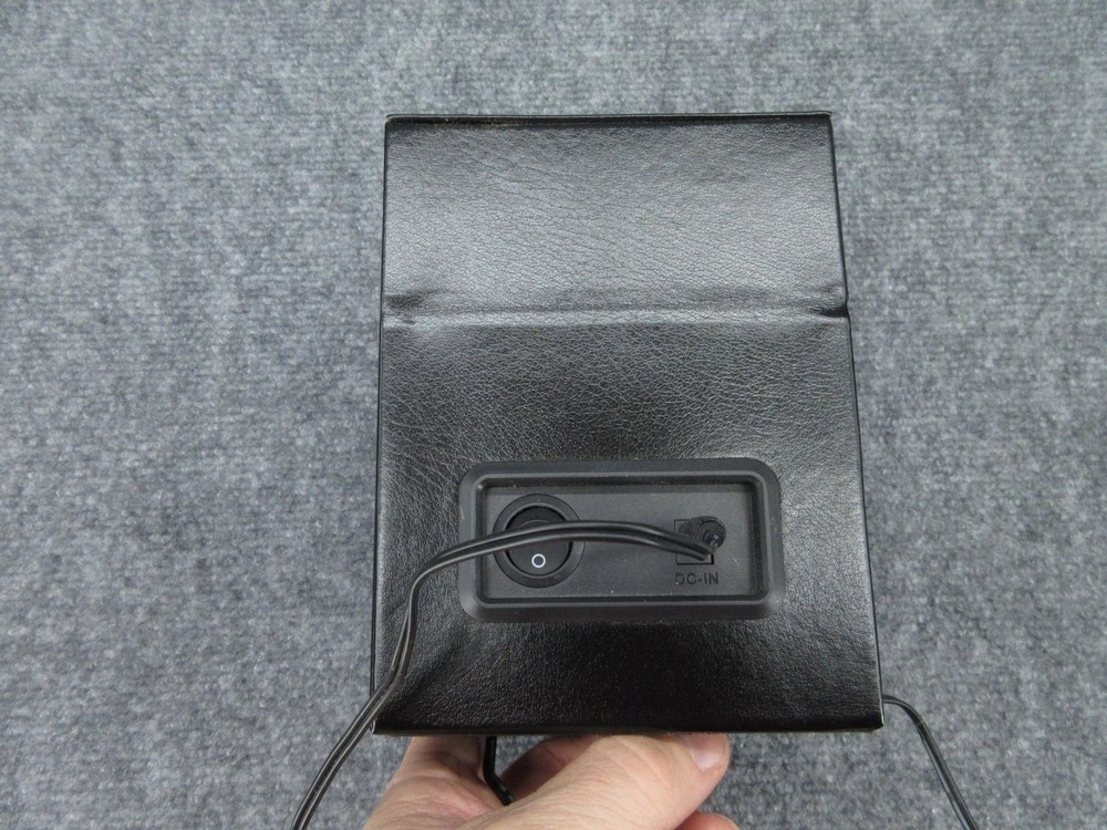 Automatic Watch Winder Box Black Leatherette Window AC Adapter Battery Single