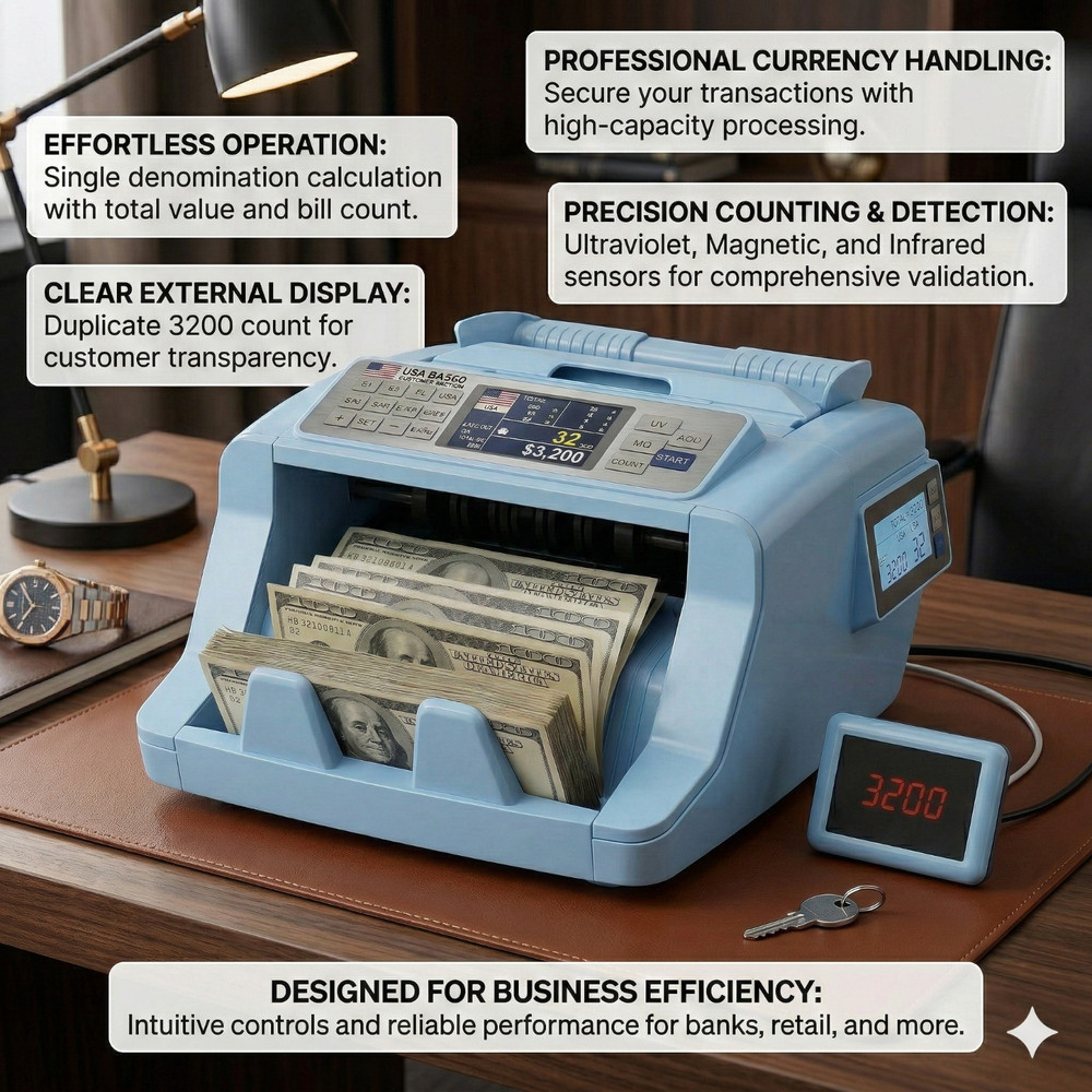 High-Speed Professional Single Denomination Bill Counter