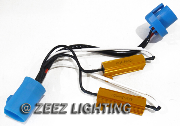 9004/9007/HB5 HID Resistor Decoder Anti-Flicker Bulb Out Error Warning Canceller