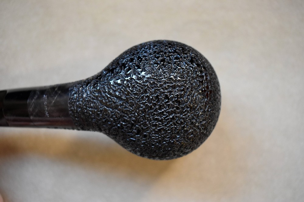 Moretti Pipe Huge Super Magnum Black Rusticated Freehand