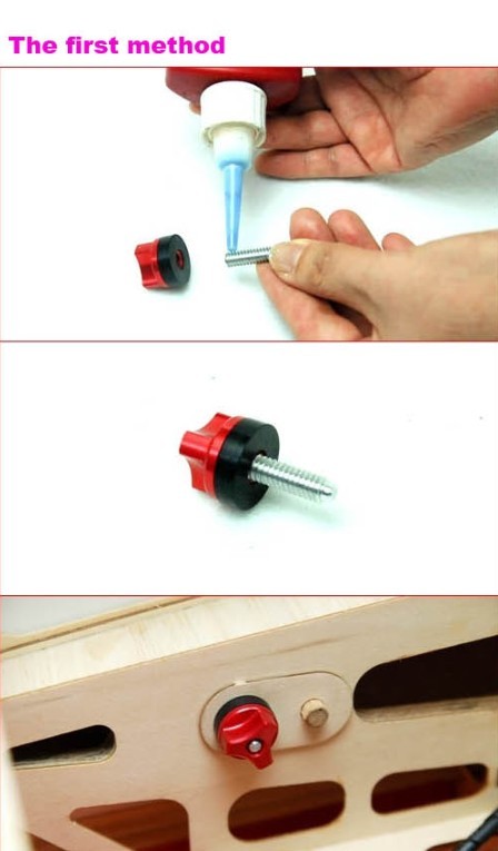 Wing bolts M6 ( AL Screw) ( red )