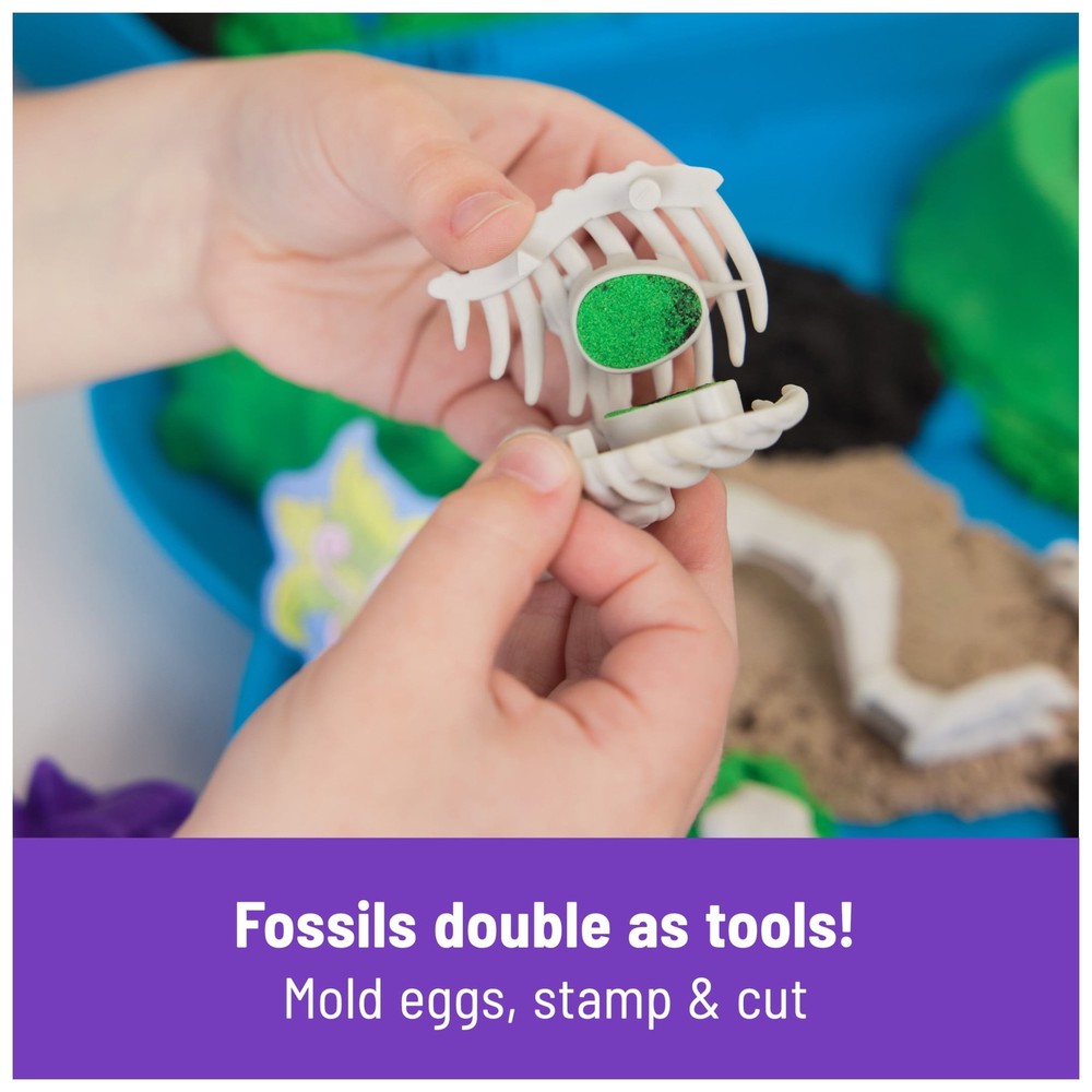 Kinetic Sand, T-Rex Dig Set with 1.5lbs Play Sand & Tools