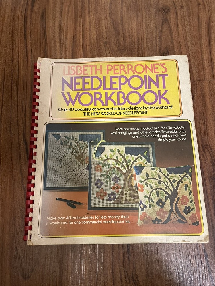Lisbeth Perrone's Needlepoint Workbook First Edition Red Spiral Bound 1973