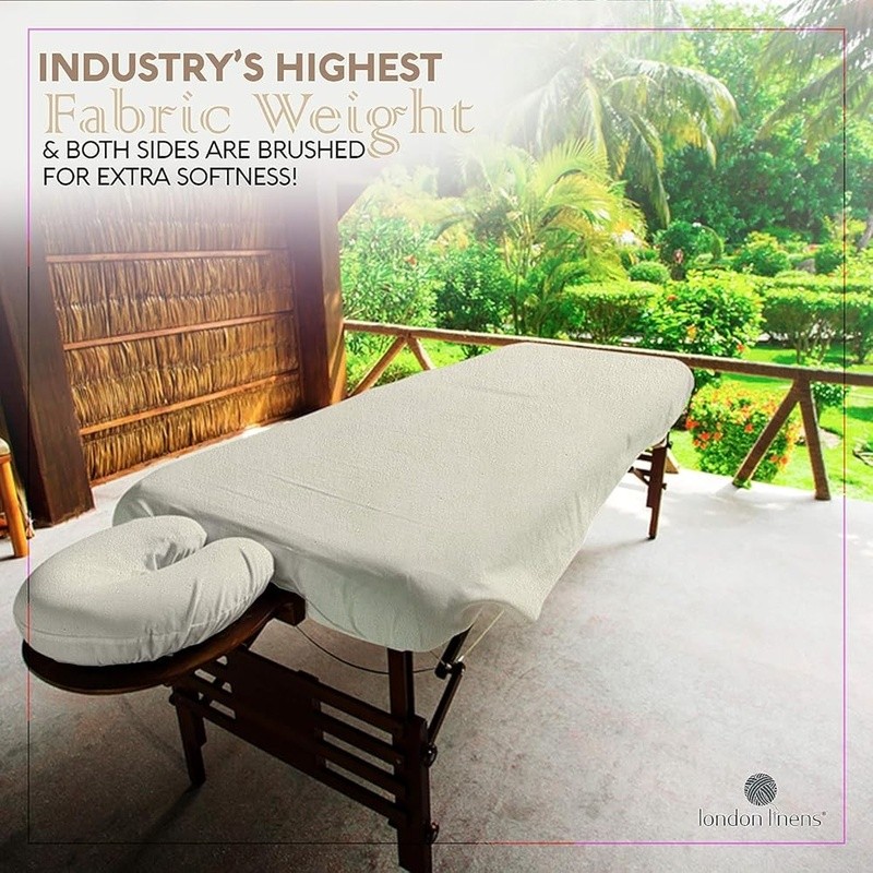 100% Cotton Massage Table Sheets Extra Thick Soft Fitted & Flat Covers Set New