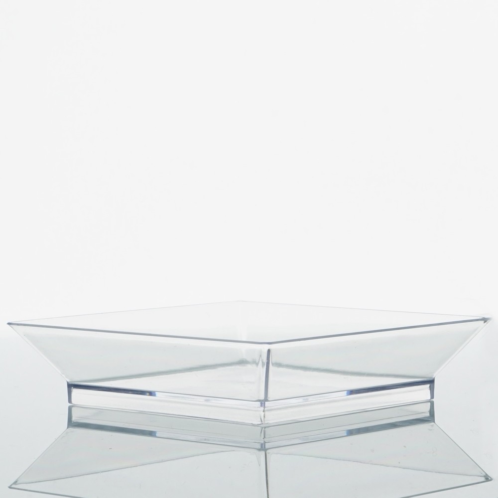 3.5" Clear DESSERT PLASTIC PLATES Square Party Wedding Disposable TABLEWARE