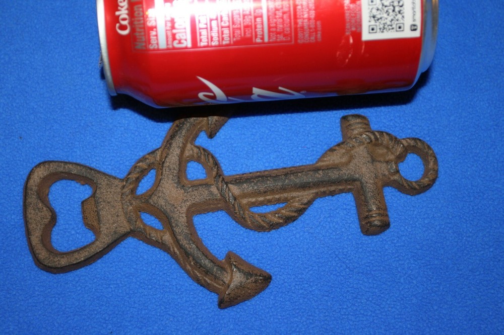 (6) Nautical Cast Iron Beer Bottle Openers Stocking Stuffers