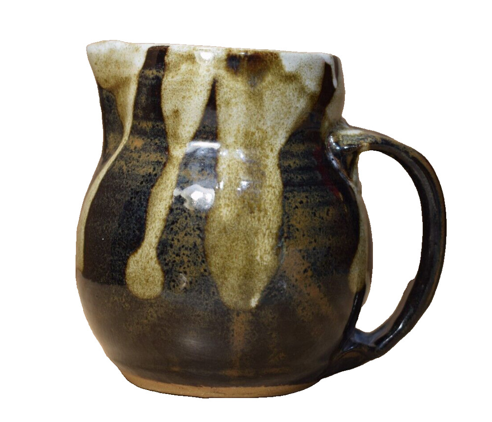 Vintage Studio Pottery Stoneware Pitcher Signed Jamie