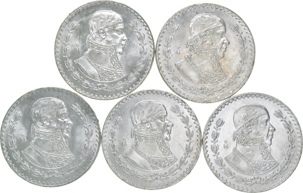 1961 Mo Mexico 1 Peso BU