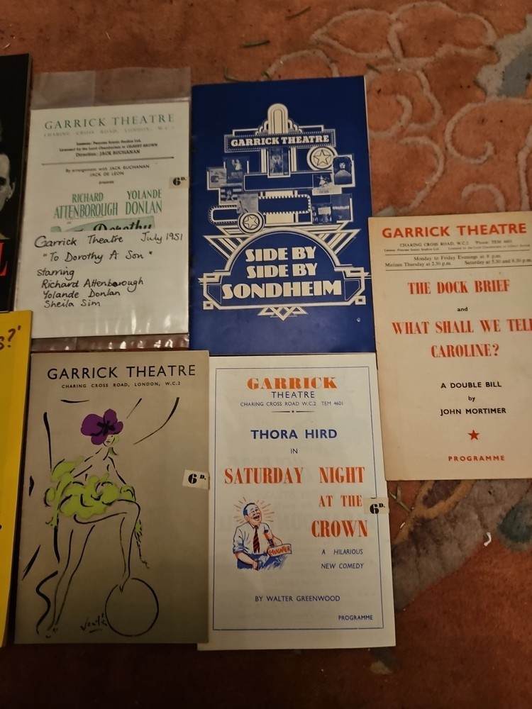 8 'Garrick' Theatre Programmes
