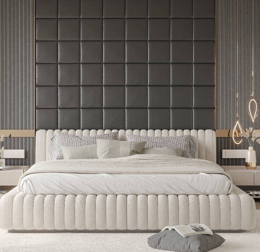 BEDROOM Wall Panel 12X12" KING QUEEN Upholstered headboard Rremovable Soft Panel
