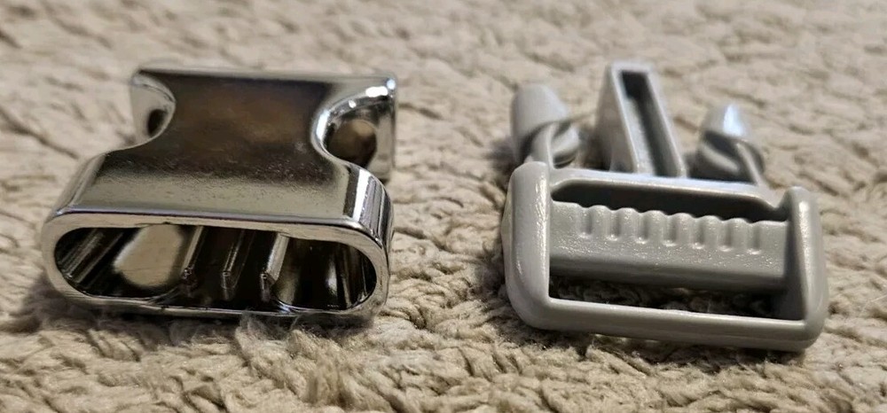 Side Release Buckle Half Plastic Half Metal 1.25 Inches Wide