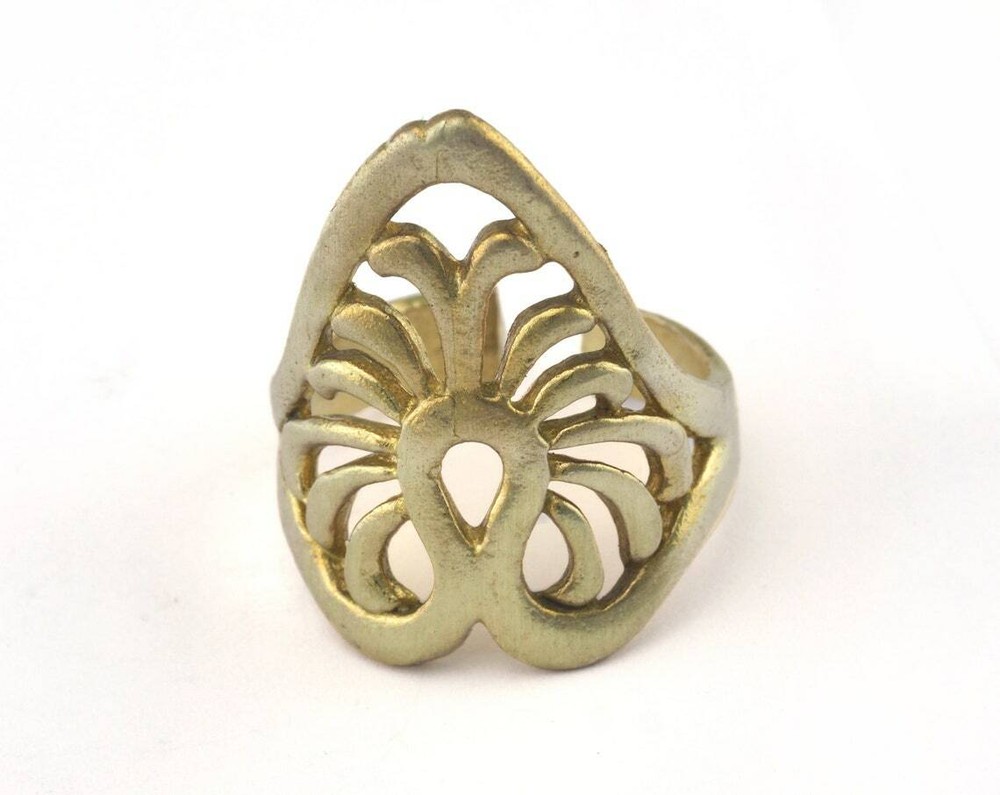 Adjustable Ring Raw brass (18mm 8US inner size) 2671