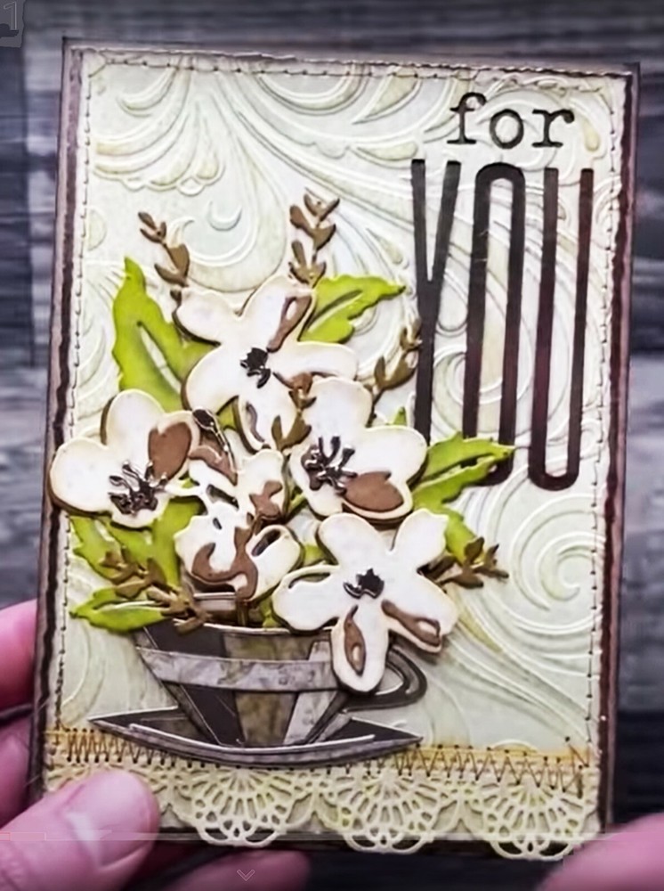 Sizzix Thinlits Brushstroke Flowers #2 8pc set #665210 Retail $19.99 Tim Holtz