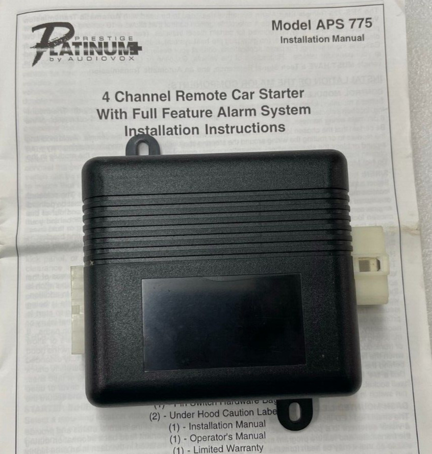 PRESTIGE APS 775 Security Remote Start System Replacement Module APS775 BRAIN