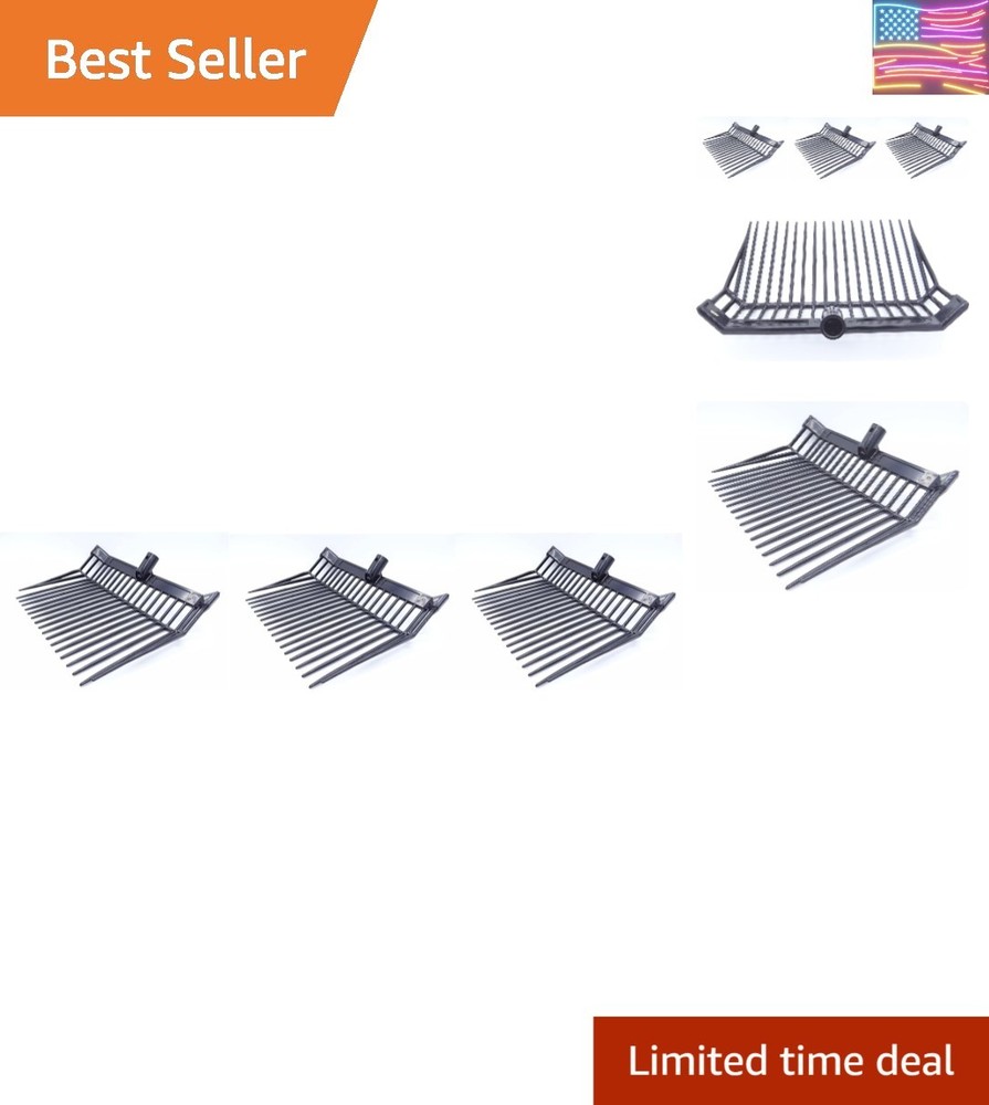 Manure, Stable Pitch Fork Replacement Head Black 3 Pack