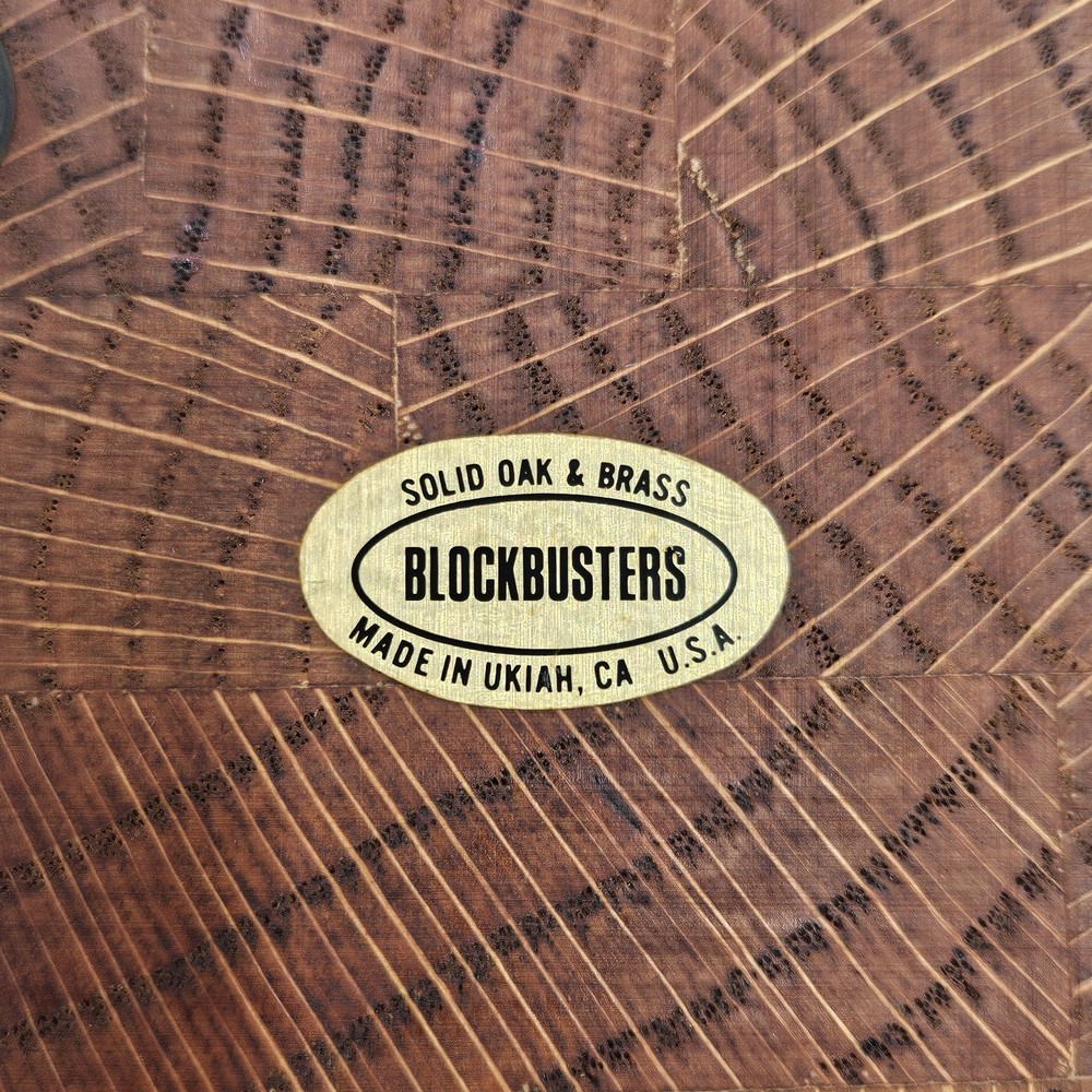Vtg Wisecracker Nutcracker by Blockbusters | MCM Brutalist Solid Oak & Brass USA